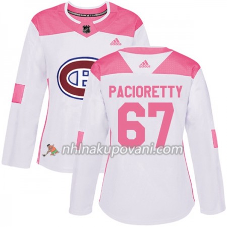 Montreal Canadiens Dresy Max Pacioretty 67 Bílá 2017-2018 Adidas Růžová Fashion Authentic - Dámské